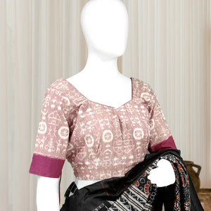 Lavendar Odisha Ikat Sambalpuri Cotton Blouse