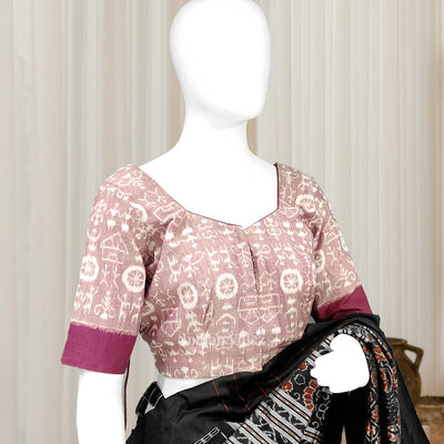 Lavendar Odisha Ikat Sambalpuri Cotton Blouse