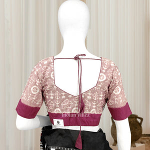 Lavendar Odisha Ikat Sambalpuri Cotton Blouse