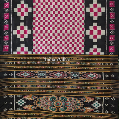 Black Rani Pasapali Theme Designer Contemporary Silk Saree