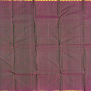 Blue Handloom Kanchipuram Silk Saree With Checks