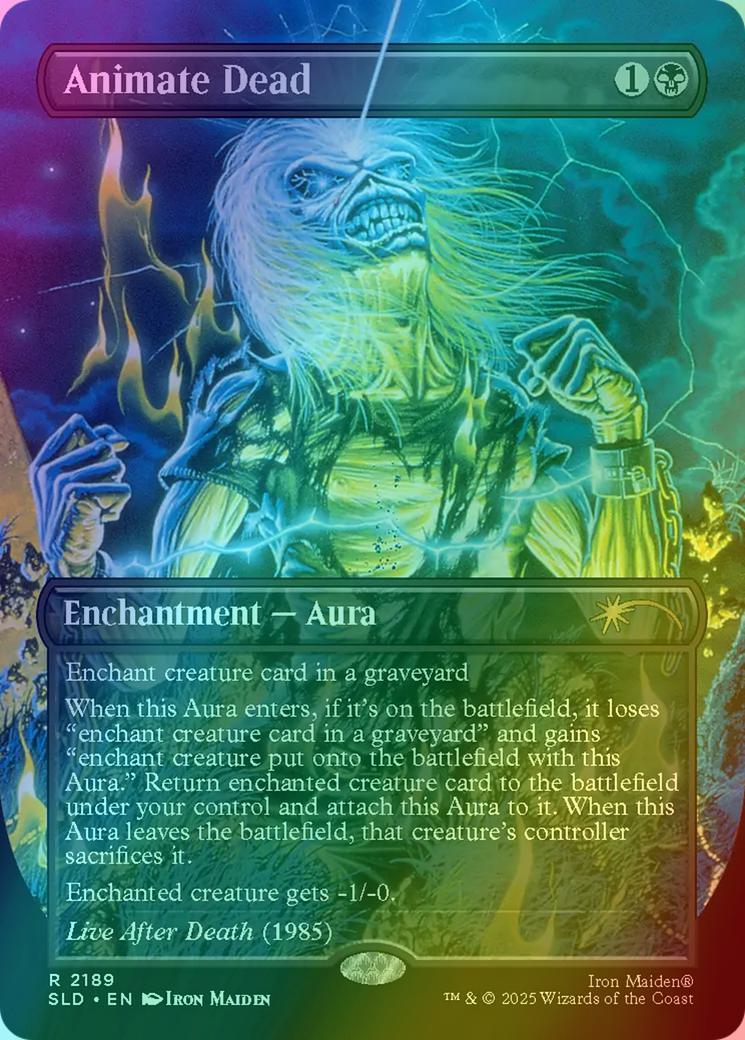 Animate Dead [2189] [Borderless] [Iron Maiden: Album Art] [Secret Lair Drop] [Rainbow Foil]