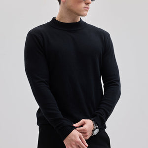 Black Knitted Sweatshirt