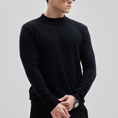 Black Knitted Sweatshirt