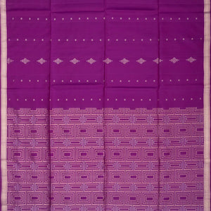 Purple Handloom Soft Silk Saree With Diamond Buttas