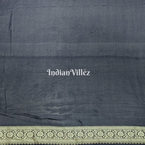 Midnight Blue Banarasi  Khaddi Georgette Saree