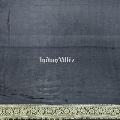 Midnight Blue Banarasi  Khaddi Georgette Saree