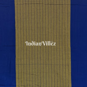 Kotpad Natural Dye Odisha Handloom Saree (Moss Green and Blue with Red Border)