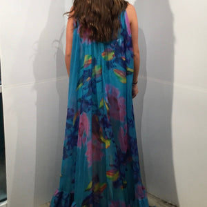 Floral Print Halter A-line Gown by Jovani 38721