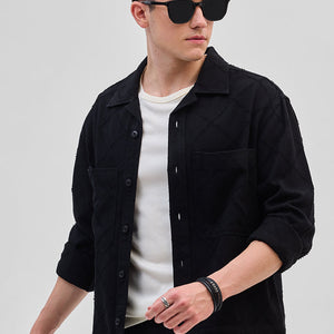Black Geometric Overshirt