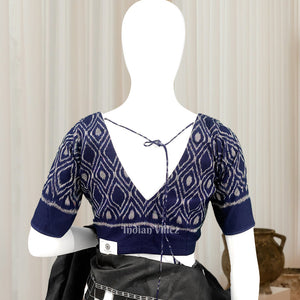 Blue Odisha Ikat Sambalpuri Cotton Blouse