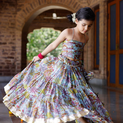 Avisa Chanderi Lehenga Set