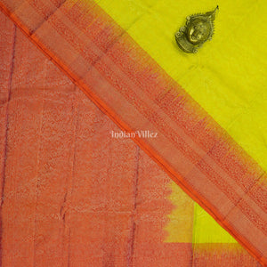 Parrot Green Pure Kanjivaram Silk Saree