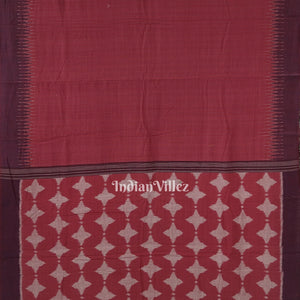 Red Odisha Ikat Sambalpuri Pure Cotton Saree