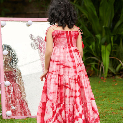 Rosella Smocked Tie & Dye Dress