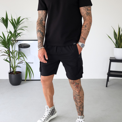 CAPO Lightweight Black Cargo Shorts