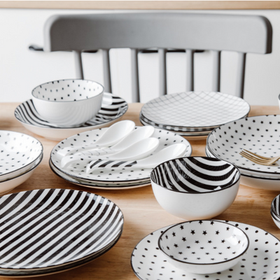 Black and White Deep Plate