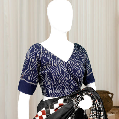 Blue Odisha Ikat Sambalpuri Cotton Blouse
