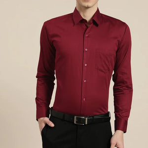 Combo of 2 Cotton Shirt for Man ( Red and Navy Blue )