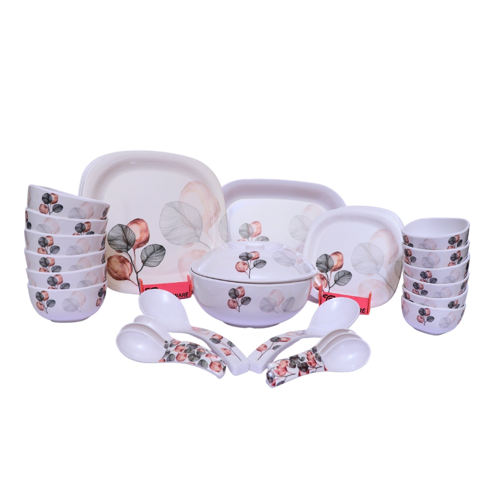 Terraware Sara Square Dinner Set | Set of 24 Pcs