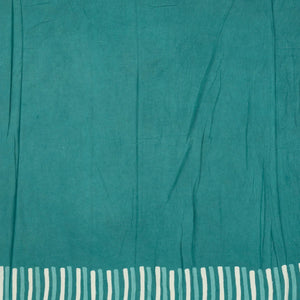 Sea Green Woven Jaipur Cotton Saree Printed With Floral  Motifs