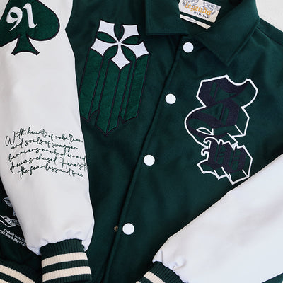 Legends Anarchy Dark Green Varsity Jacket