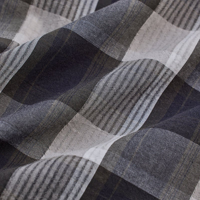 Charcoal Grey Checks Slim Fit Shirt