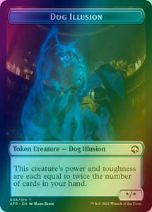Boo Token (10) // Dog Illusion Token (03) [Adventures in the Forgotten Realms: Tokens] [Foil]