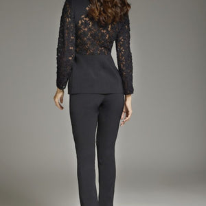 Jovani 39074 Floral Lace long Formal Jumpsuit