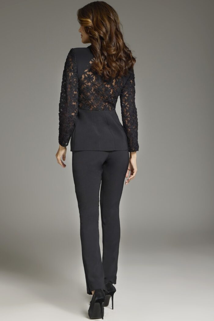 Jovani 39074 Floral Lace long Formal Jumpsuit