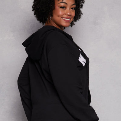 Plus Size New York Zip Front Hoodie