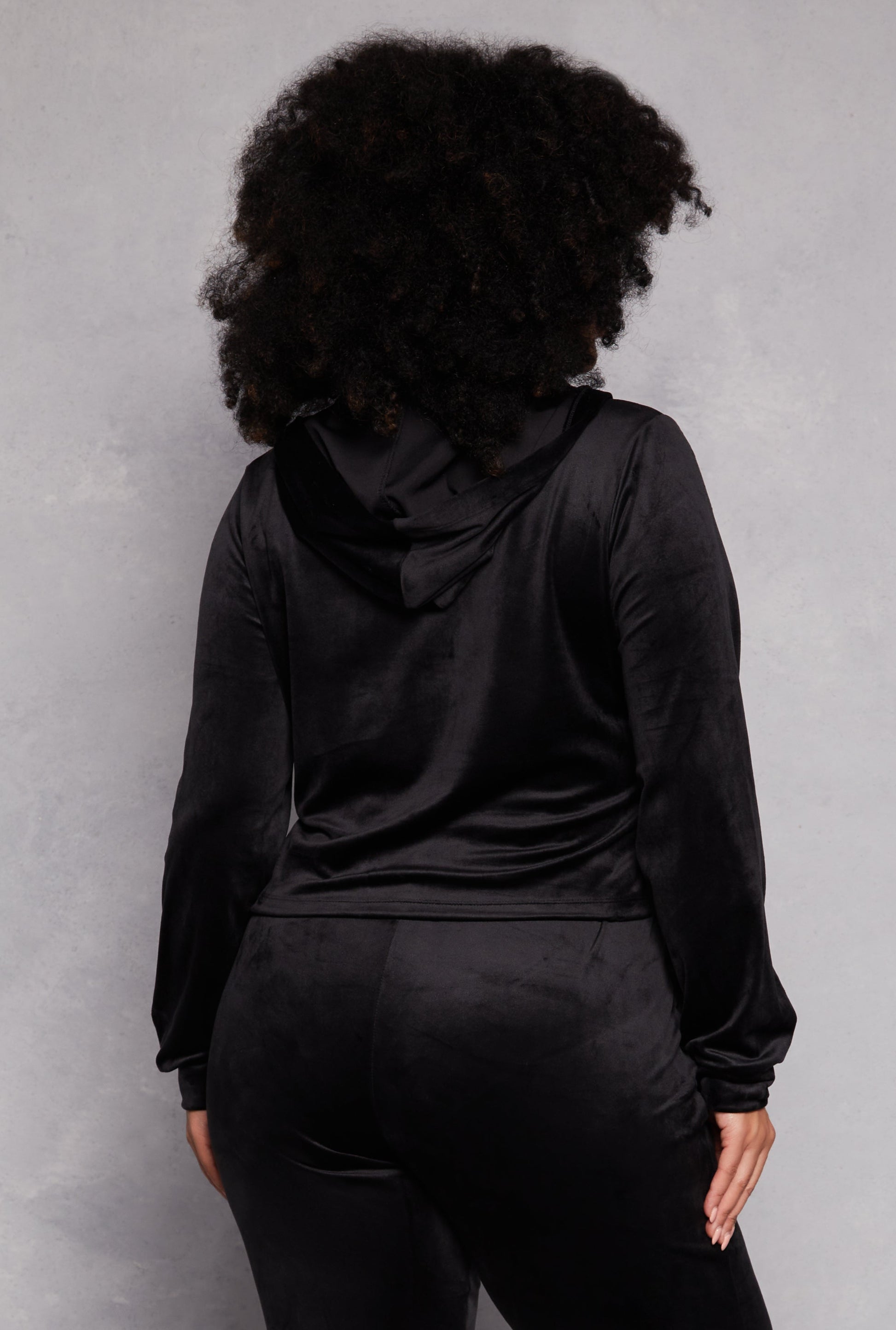 Plus Size Iris Velour Hooded Sweatshirt