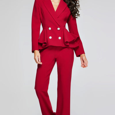 Jovani 39374 Long Pleated Formal Jumpsuit