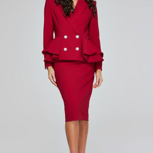 Jovani 39375 Knee Length Two Piece Layered Cocktail Dress
