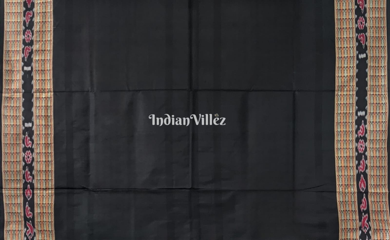 Black White Odisha Ikat Pasapali Bichitrapuri Silk Saree