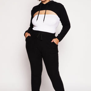 Plus Size Geometric Patterned Joggers