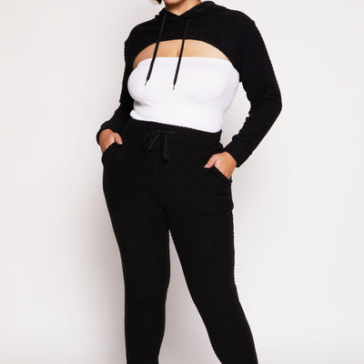 Plus Size Geometric Patterned Joggers