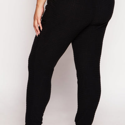 Plus Size Geometric Patterned Joggers