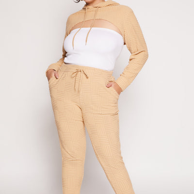 Plus Size Geometric Patterned Joggers