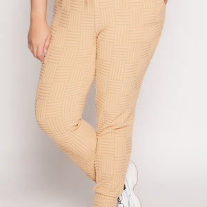 Plus Size Geometric Patterned Joggers