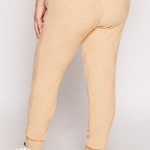 Plus Size Geometric Patterned Joggers