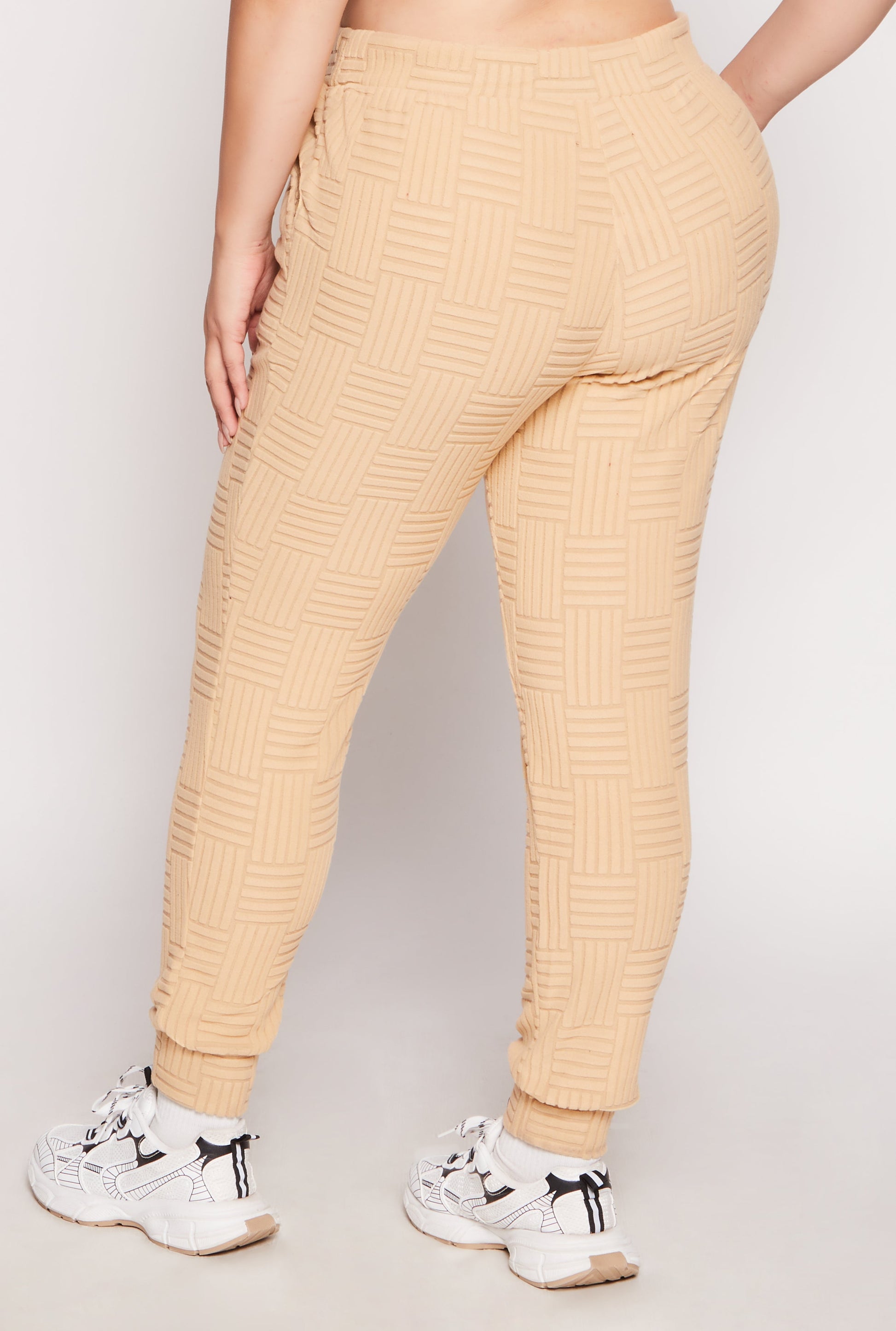 Plus Size Geometric Patterned Joggers