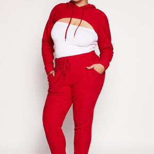 Plus Size Geometric Patterned Joggers