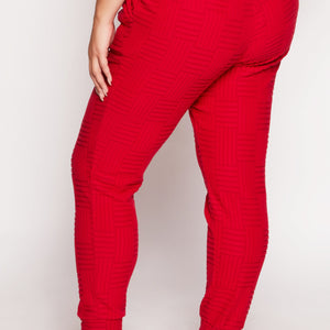 Plus Size Geometric Patterned Joggers