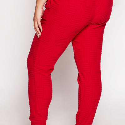 Plus Size Geometric Patterned Joggers