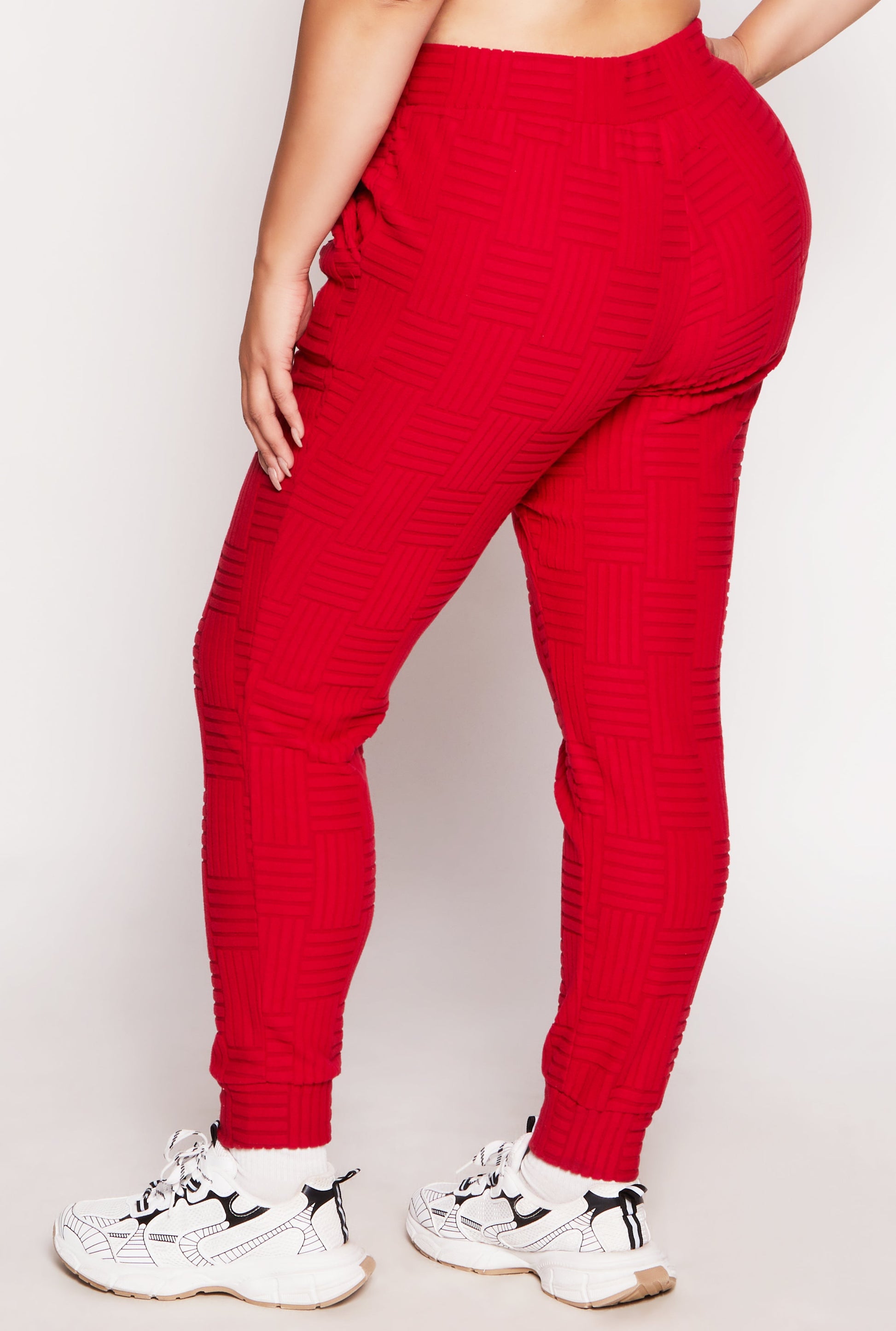 Plus Size Geometric Patterned Joggers