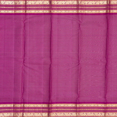 Multi Colour Handloom Kanchipuram Korvai Silk Saree With Checks