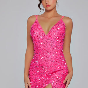 Jovani 39630 Fitted Sequin Homecoming Cocktail Dress