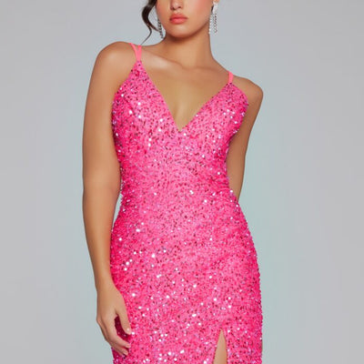 Jovani 39630 Fitted Sequin Homecoming Cocktail Dress