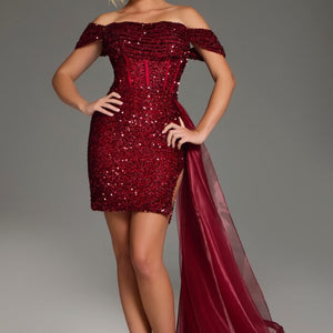 Jovani 39632 Short Sequin Mini Formal Prom Dress